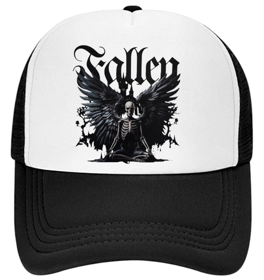 Fallen Angles Hat Adjustable Snapback Trucker Hat Dark Angle With Wings Hat