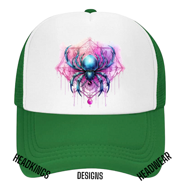 Spider Hat Adjustable Snapback Trucker Hat Spider Web Poisonous Scary Spider Hat