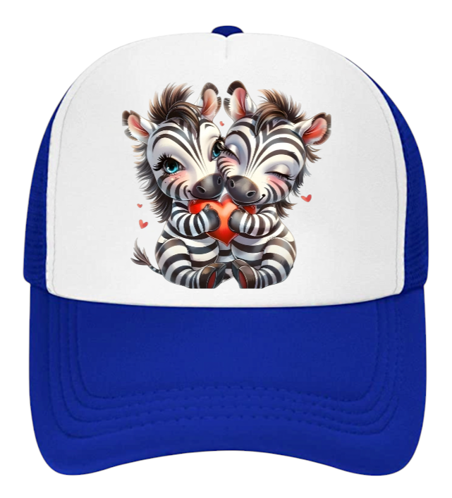 Dodgers Baseball Hat Adjustable Snapback Trucker Hat Anime Zebra Hat Love Hearts