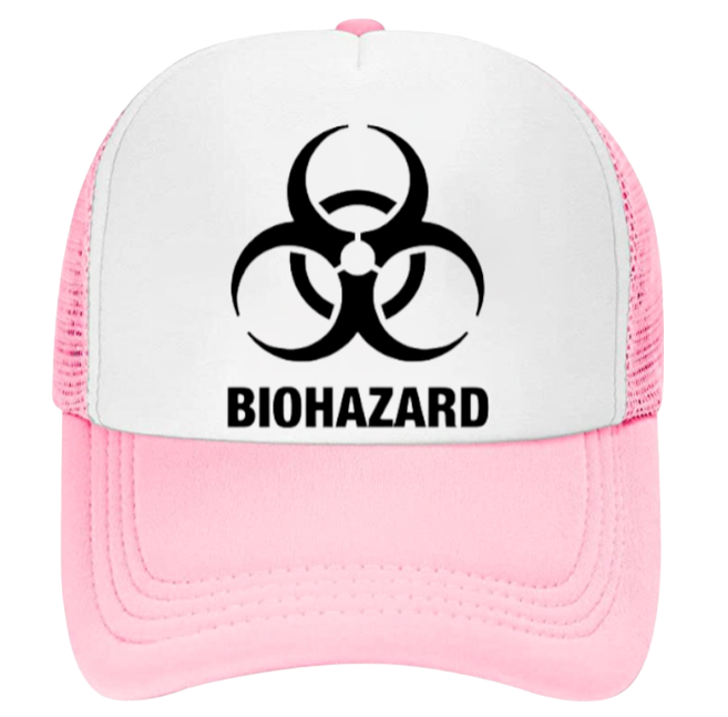 Biohazard Hat Caution Trucker Hat Adjustable Snapback Hat Outdoors Hat Biohazard