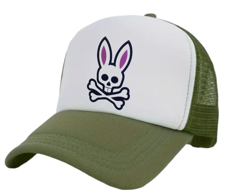 Bunny Hat Adjustable Snapback Trucker Hat Bunny Skull Bunny Skeleton Hat