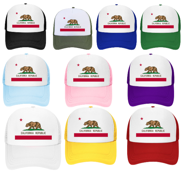 California Bear Hat Adjustable Snapback Trucker Hat California Love Hat Gift