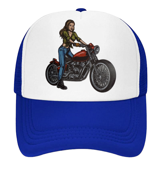 Girls Motorbike Hat Baseball Hat Trucker Hat Adjustable Snapback Biker Girl Hat