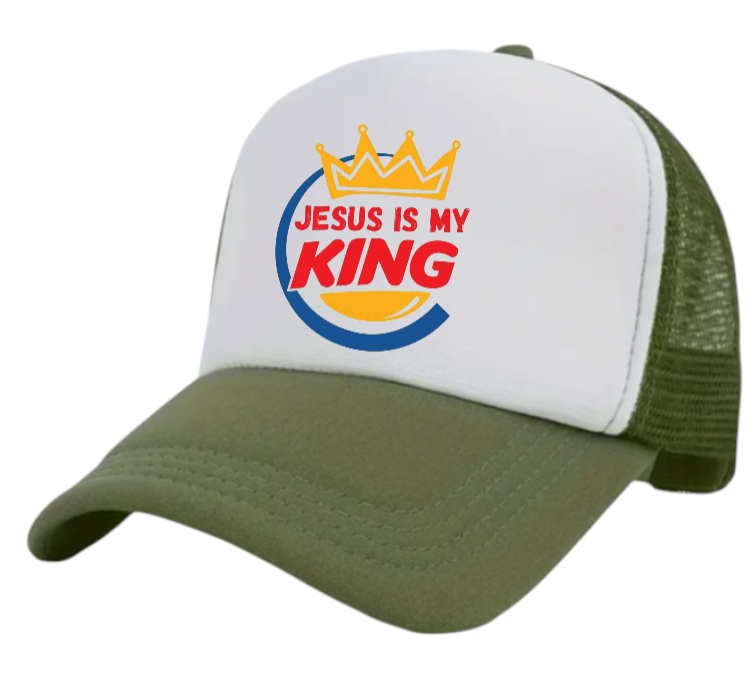 Jesus Is King Hat Adjustable Snapback Trucker Hat Jesus Faith Believe King Hat