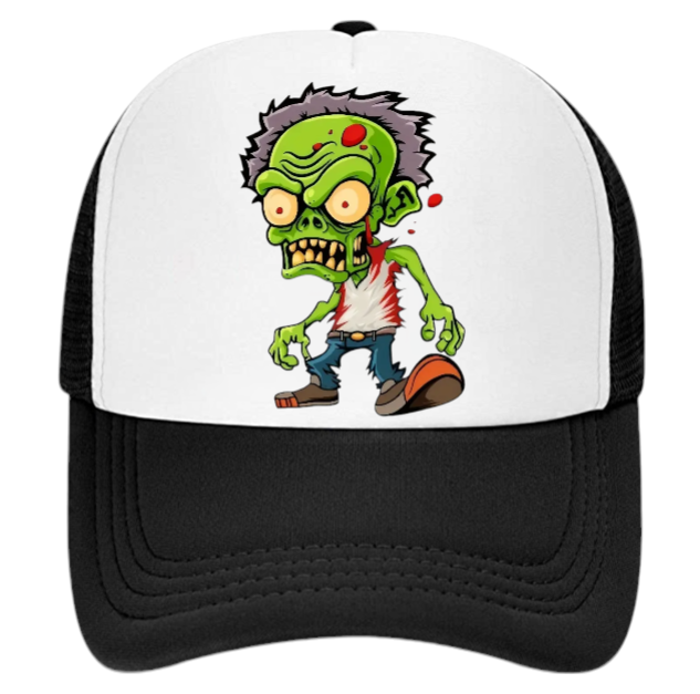 Bloody Zombie's Hat Adjustable Snapback Trucker Hat Green Alien Street Wear Hat