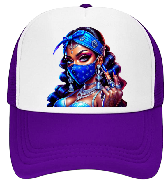 Gangster Girl Hat Adjustable Snapback Trucker Hat Outdoors Colorful Rich Girl