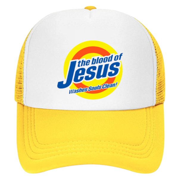 Funny Hat Adjustable Snapback Trucker Hat Detergent Tide Theme Hat Jesus Tired