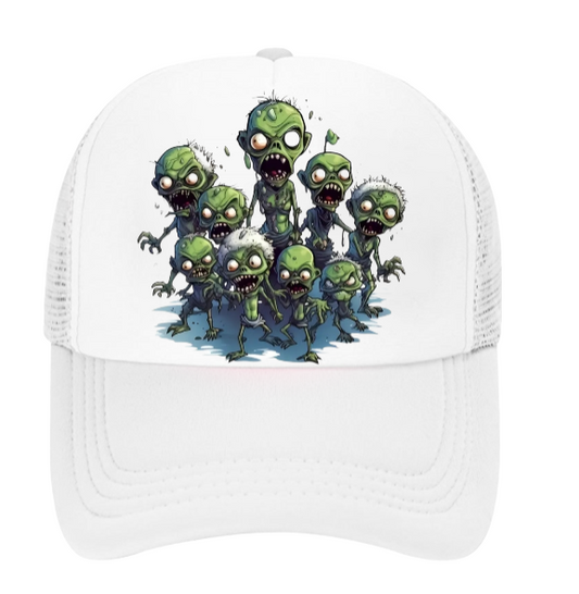 Alien Zombie's Adjustable Snapback Trucker Hat Scary Scary Alien Family Hat