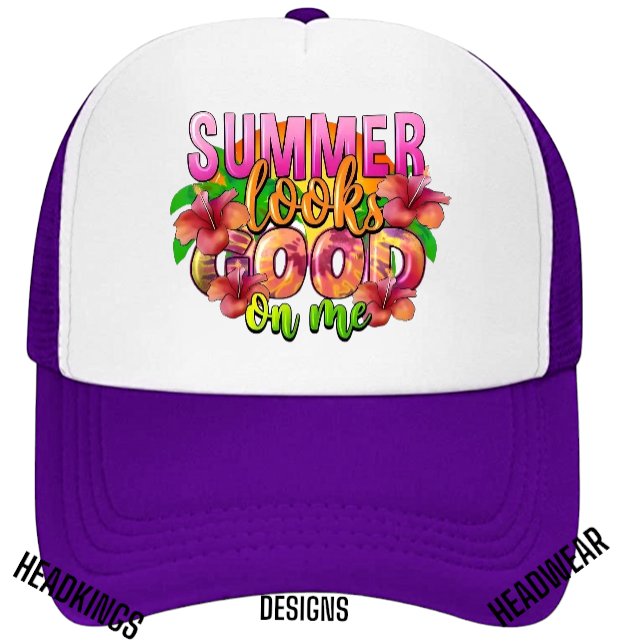 Summer Hat Adjustable Snapback Trucker Hat Floral Summer Looks Good On Me Hat
