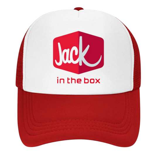 Jack In The Box Hat Adjustable Snapback Trucker Hat Foodie Restaurant Burgers