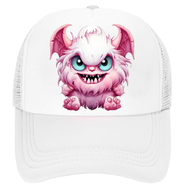 Cute Devil Hat Adjustable Snapback Trucker Hat Angry Alien Evil Devil Cute Cat