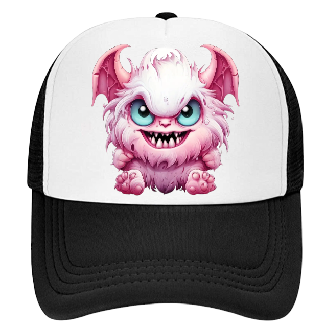 Cute Devil Hat Adjustable Snapback Trucker Hat Angry Alien Evil Devil Cute Cat