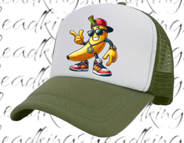 Gangster Banana Hat  Adjustable Snapback Trucker Hat Funny Hat  Sneakers Anime