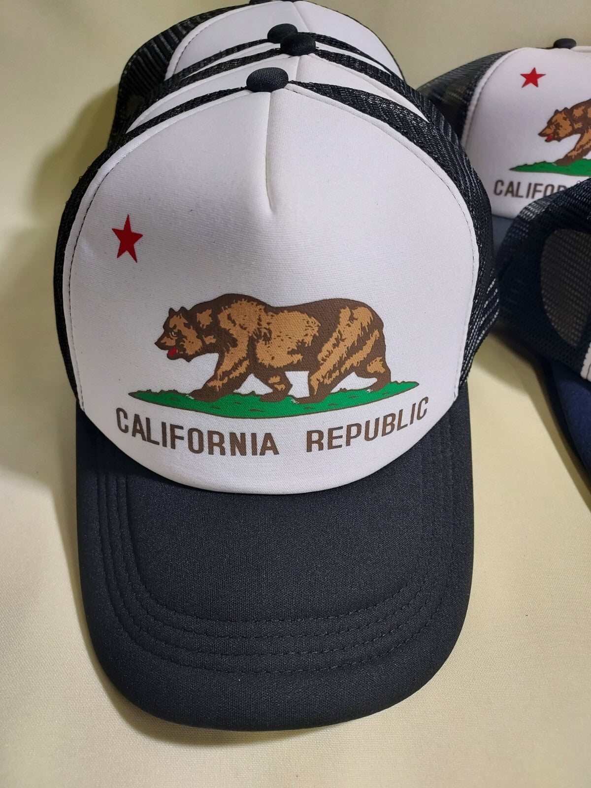 California Bear Baseball Trucker Hat Adjustable Snapback Men Women Durable Hat