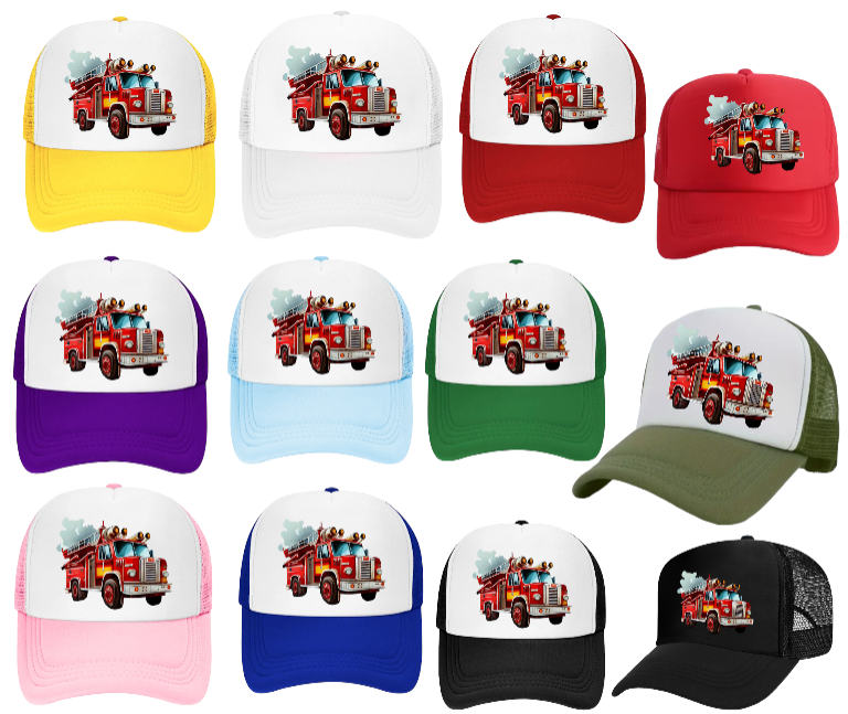Truck Driver Hat Trucker Hat Outdoors Hat Fire Department Hat Fire Truck