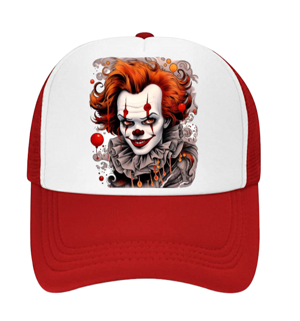 Joker Hat Clown Adjustable Snapback Trucker Hat Smiling Clown Scary Clown Hat