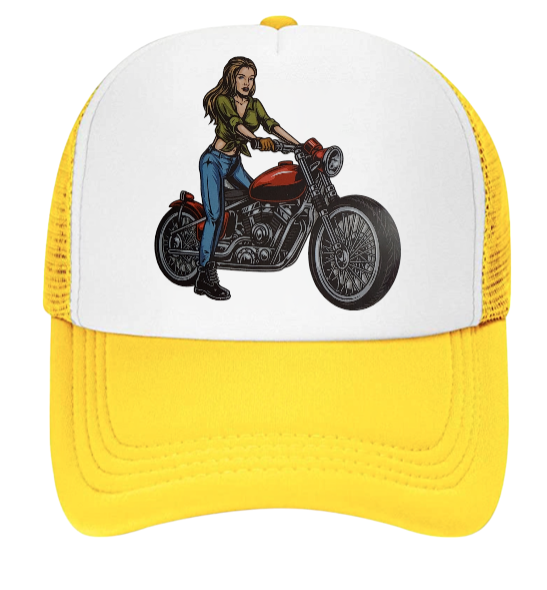 Girls Motorbike Hat Baseball Hat Trucker Hat Adjustable Snapback Biker Girl Hat