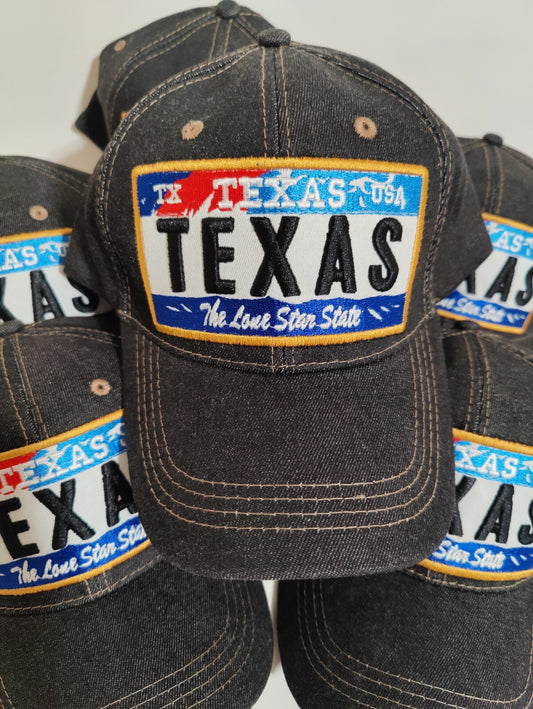 Texas Hat Adjustable Baseball Hat Embroidery Love Texas Hat Denim Jeans Style