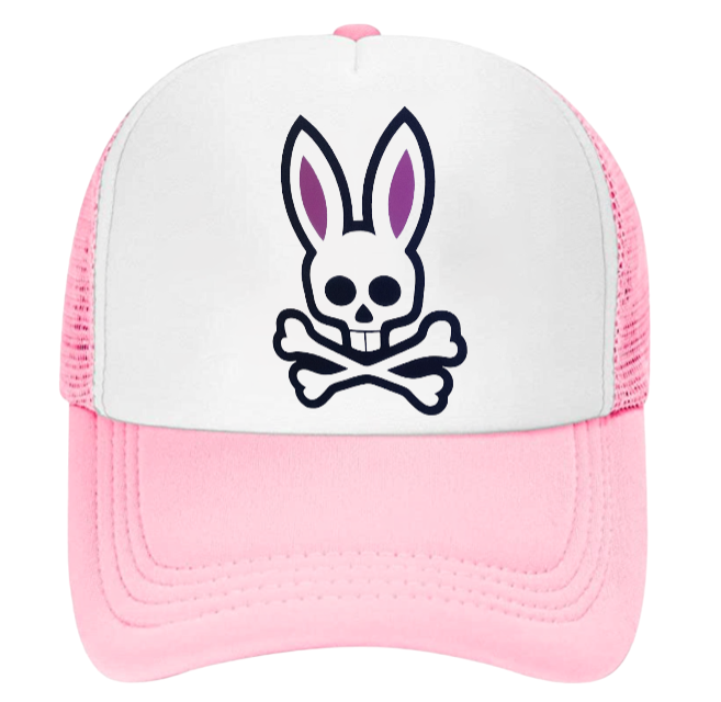 Bunny Hat Adjustable Snapback Trucker Hat Bunny Skull Bunny Skeleton Hat