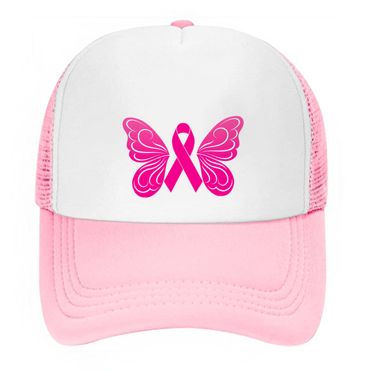 Cancer Hat Adjustable Snapback Trucker Hat Fight Cancer Butterfly Faith Believe