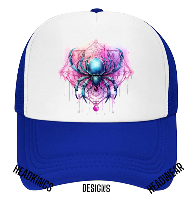 Spider Hat Adjustable Snapback Trucker Hat Spider Web Poisonous Scary Spider Hat