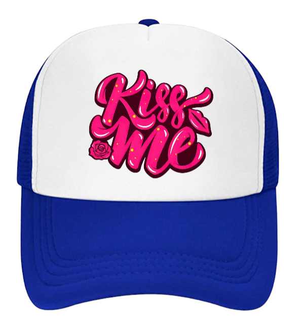 Valentines Day Hat Trucker Adjustable Hat Snapback Playful Funny Kiss Me Hat