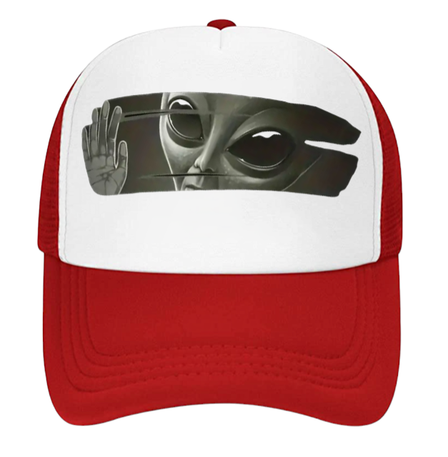 Alien Hat Adjustable Snapback Trucker Hat Alien Hat They Not Like Us Scary Alien