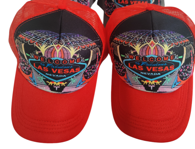 Las Vegas Hat Adjustable Snapback Trucker Hat Colorful Las Vegas City Casino Hat