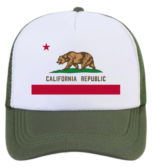 California Bear Hat Adjustable Snapback Trucker Hat California Love Hat Gift