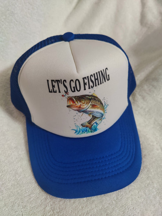 Fishing Hat Adjustable Snapback Trucker Hat Gift For Fishing Lovers Outdoors Hat