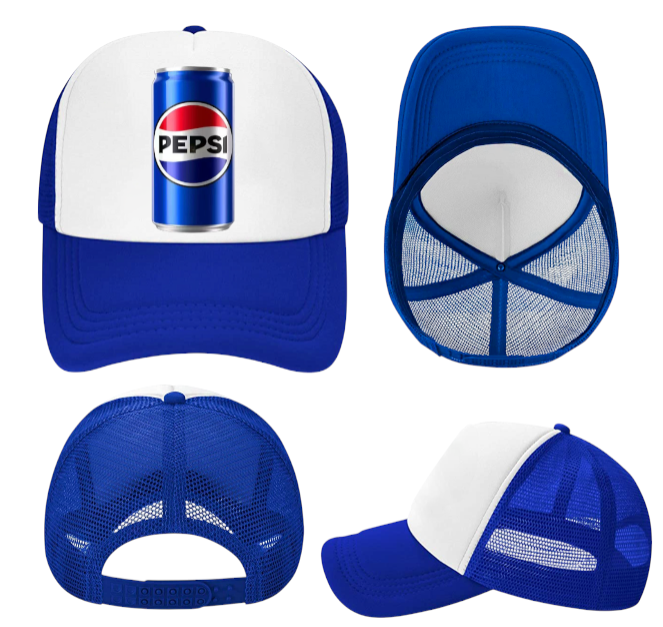Soda Hat Pepsi Hat Adjustable Snapback Trucker Hat Coca-Cola Soda Hat Beverage
