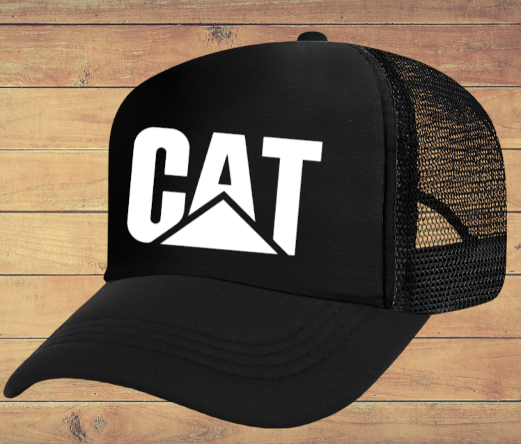 CAT Hat Adjustable Snapback Trucker Hat Forklift Heavy Machinery Work Wear Hat