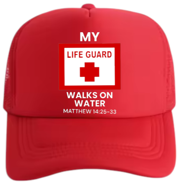 Lifeguard Hat Adjustable Snapback Trucker Hat I love Jesus Hat Faith Believe Hat