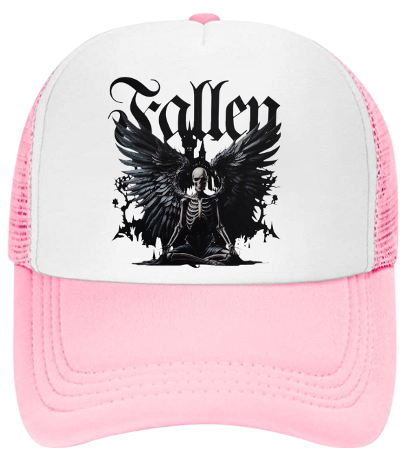 Fallen Angles Hat Adjustable Snapback Trucker Hat Dark Angle With Wings Hat