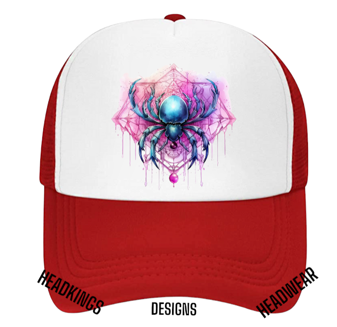 Spider Hat Adjustable Snapback Trucker Hat Spider Web Poisonous Scary Spider Hat
