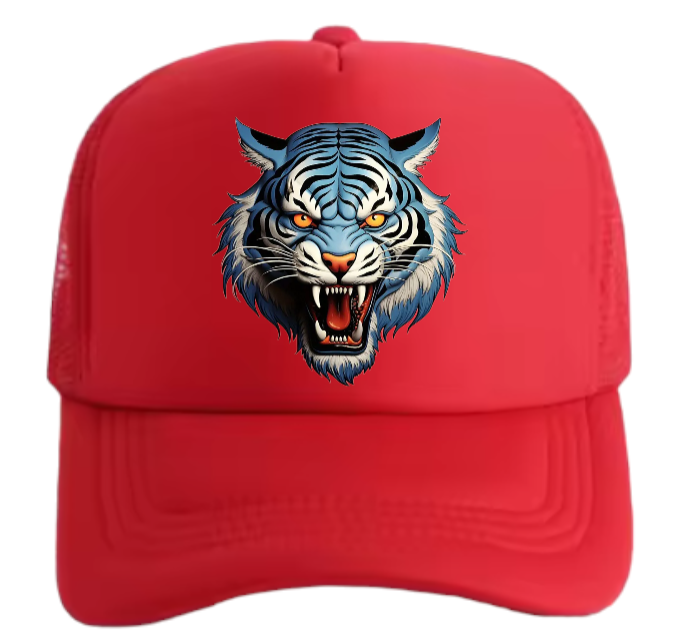 Wild Tiger Hat Baseball Hat Adjustable Snapback Trucker Hat Fierce Tiger Hat