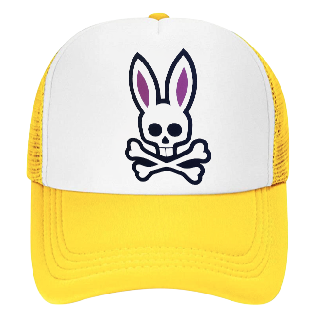 Bunny Hat Adjustable Snapback Trucker Hat Bunny Skull Bunny Skeleton Hat