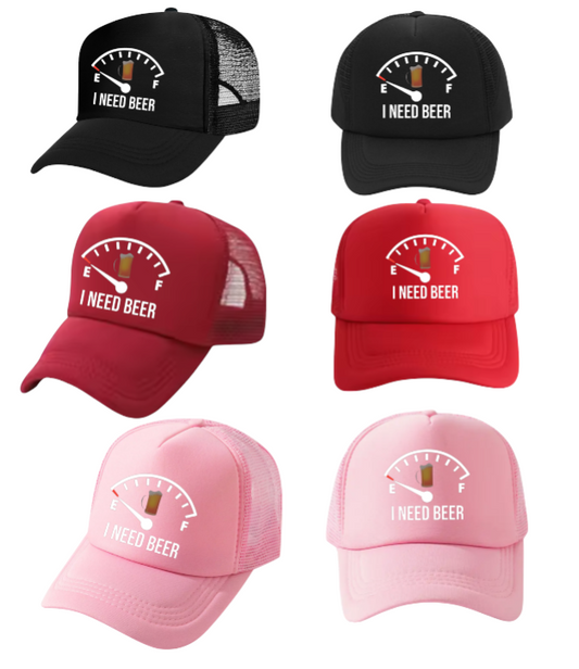 I Need Beer Hat Adjustable Snapback Trucker Hat Drinking Weekend Hat Funny Gift