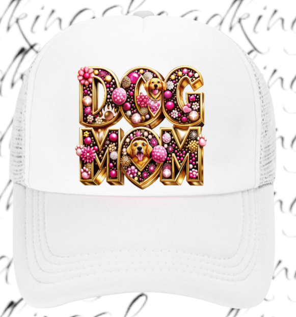 Dog Mom Hat Adjustable Snapback Trucker Hat Gift for Mom Dog Lovers Dog Hat