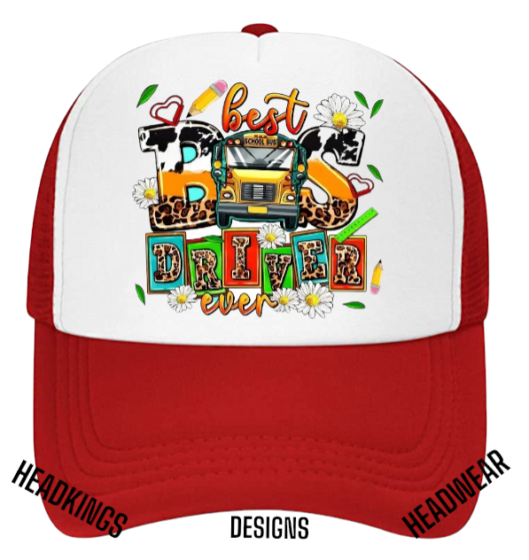 Bus Driver Hat Adjustable Snapback Trucker Hat Best Driver Ever Bus Driver Gift