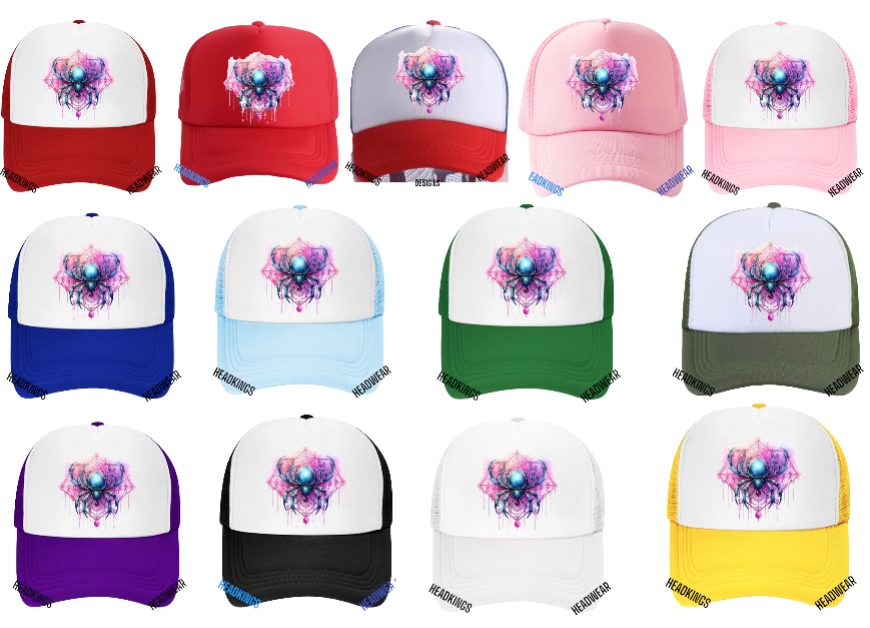 Spider Hat Adjustable Snapback Trucker Hat Spider Web Poisonous Scary Spider Hat