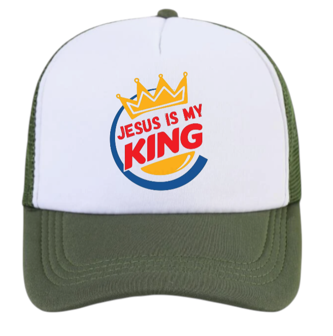 Jesus Is King Hat Adjustable Snapback Trucker Hat Jesus Faith Believe King Hat