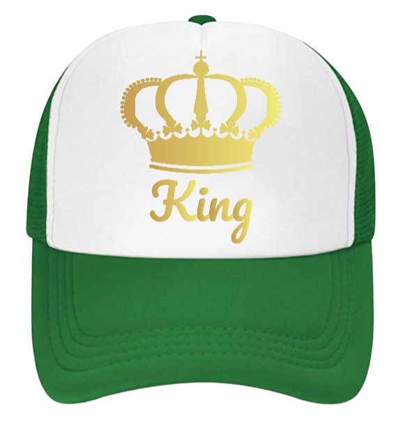 King Hat Queen Hat Adjustable Trucker Hat Couples Hat Crown Wedding Gift Love