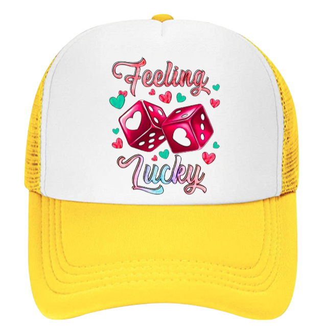 Gaming Hat Adjustable Snapback Trucker Hat Gambling Casino Feeling Lucky Hat