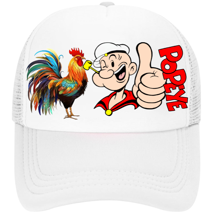 Popeye Hat Adjustable Snapback Trucker Hat Popeyes Chicken Hat Red Chicken Lover