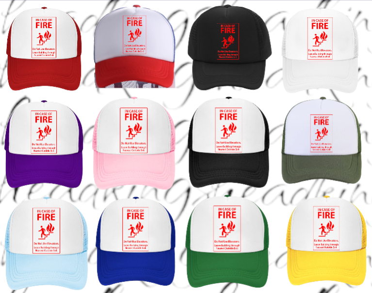 Caution Chocking Hazard Hat Adjustable Trucker Hat Playful Safety Funny Hat