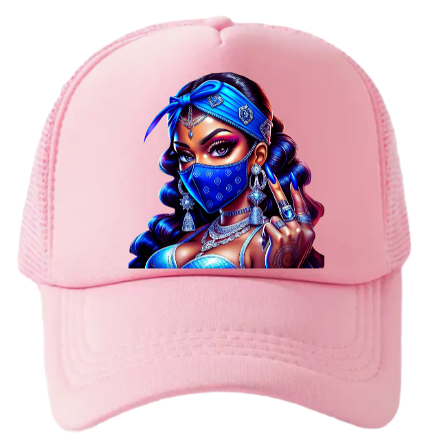 Gangster Girl Hat Adjustable Snapback Trucker Hat Outdoors Colorful Rich Girl