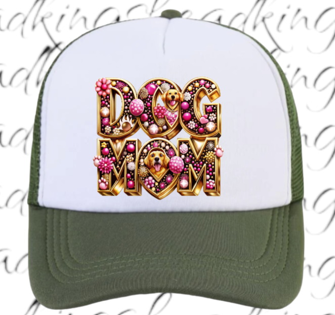 Dog Mom Hat Adjustable Snapback Trucker Hat Gift for Mom Dog Lovers Dog Hat