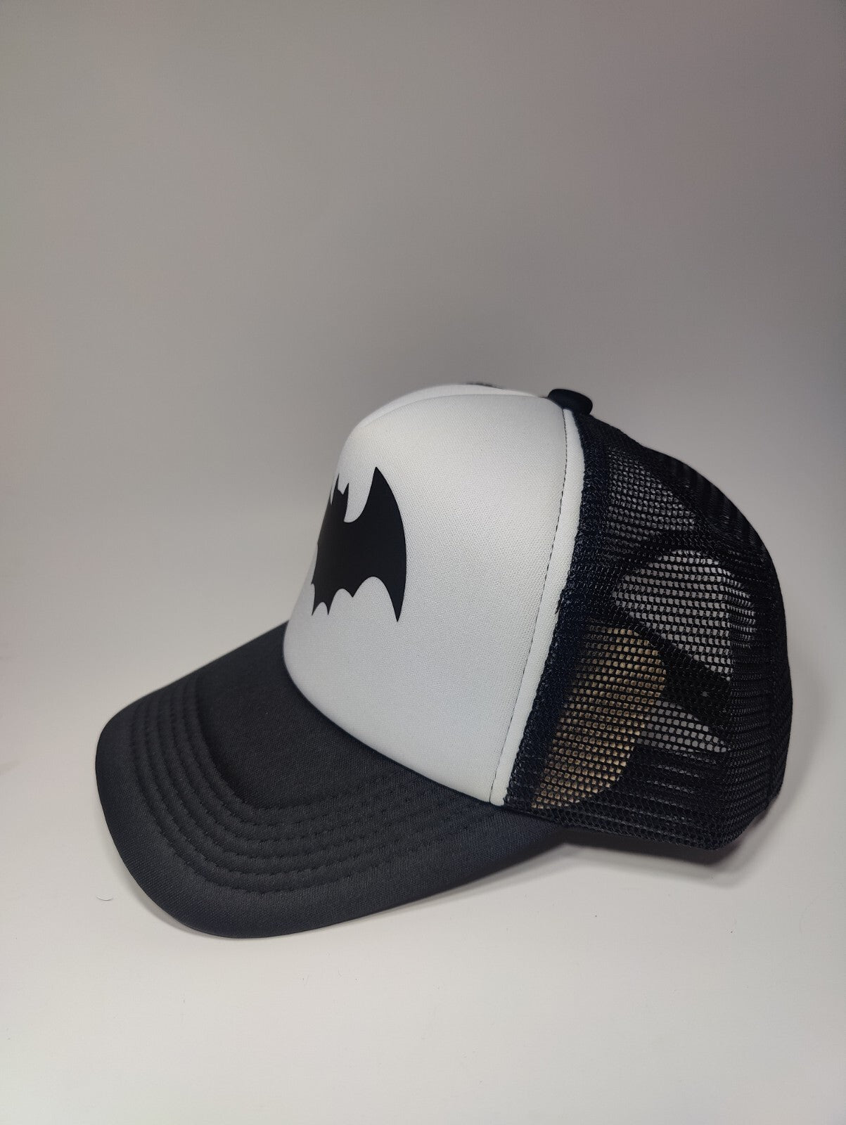 Black Bat Hat Adjustable Snapback Trucker Hat Halloween Theme Black Bat Hat