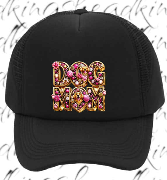 Dog Mom Hat Adjustable Snapback Trucker Hat Gift for Mom Dog Lovers Dog Hat